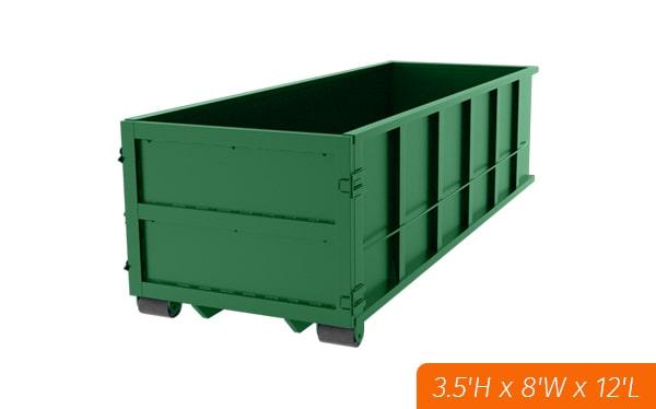 a ten-yard dumpster is perfect for small-scale home renovation projects, yard waste removal, and hauling away debris from a small construction site